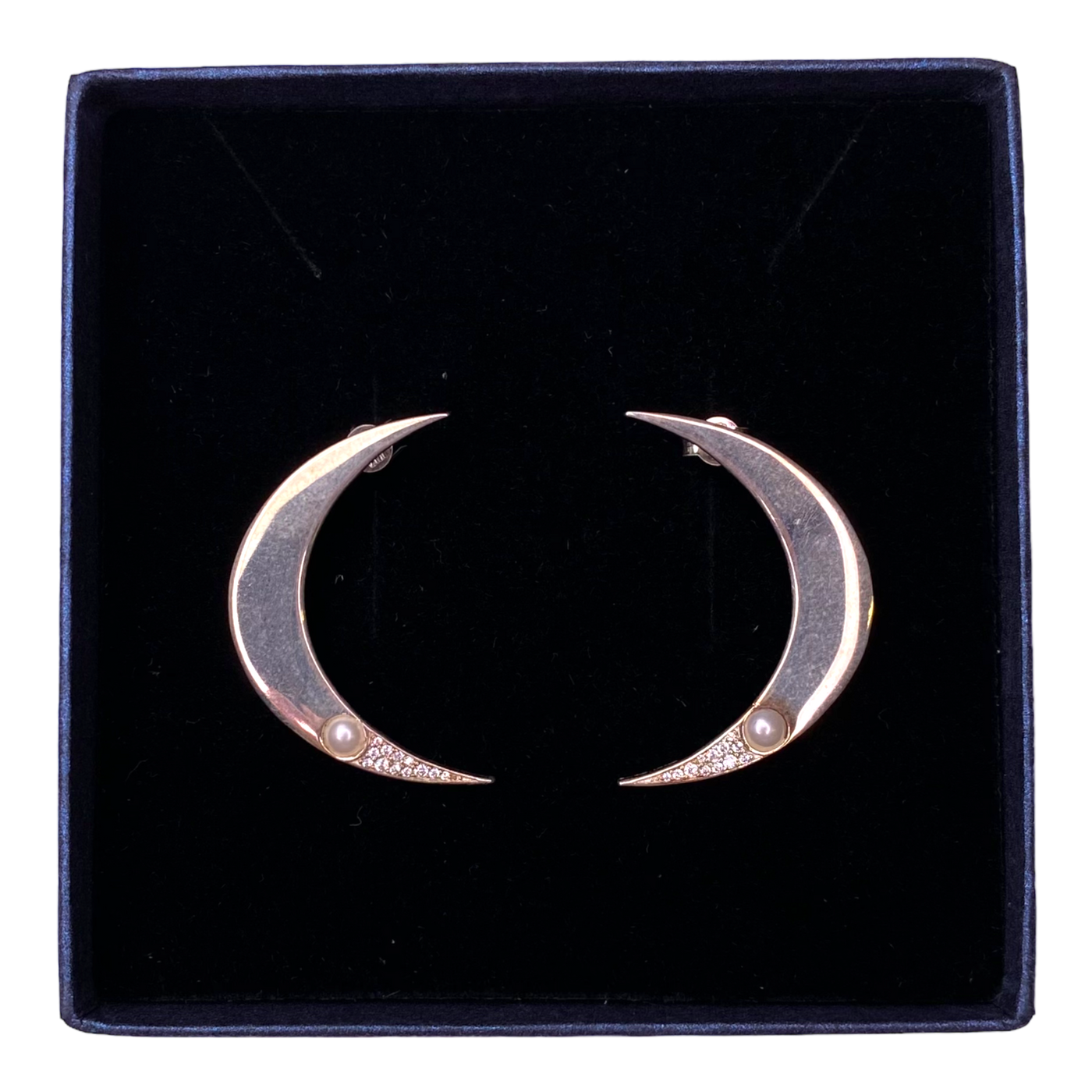 CU jewellery one moon earrings, silver | onesize