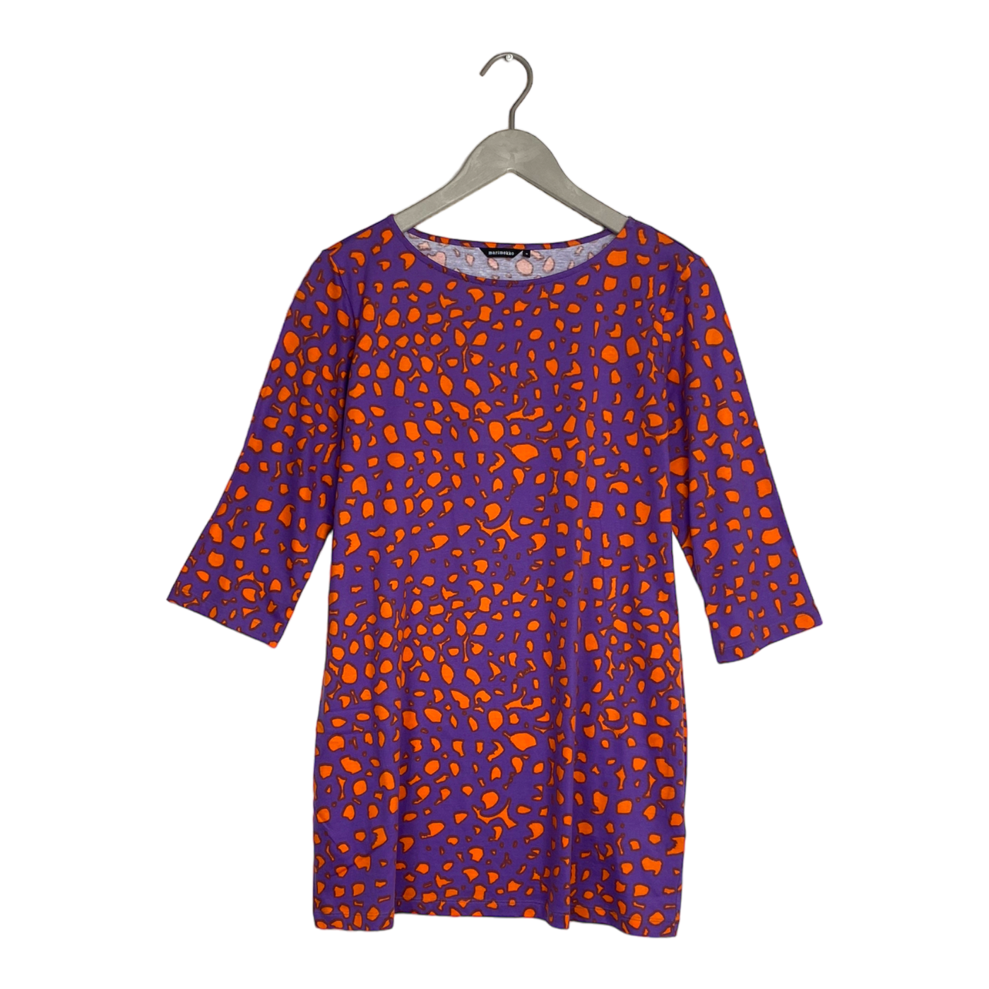 Marimekko tricot dress, orange/lavender | woman M