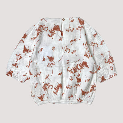 Kaiko puff blouse, amber field | 110/116cm
