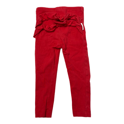 Metsola frill leggings, red | 86/92cm