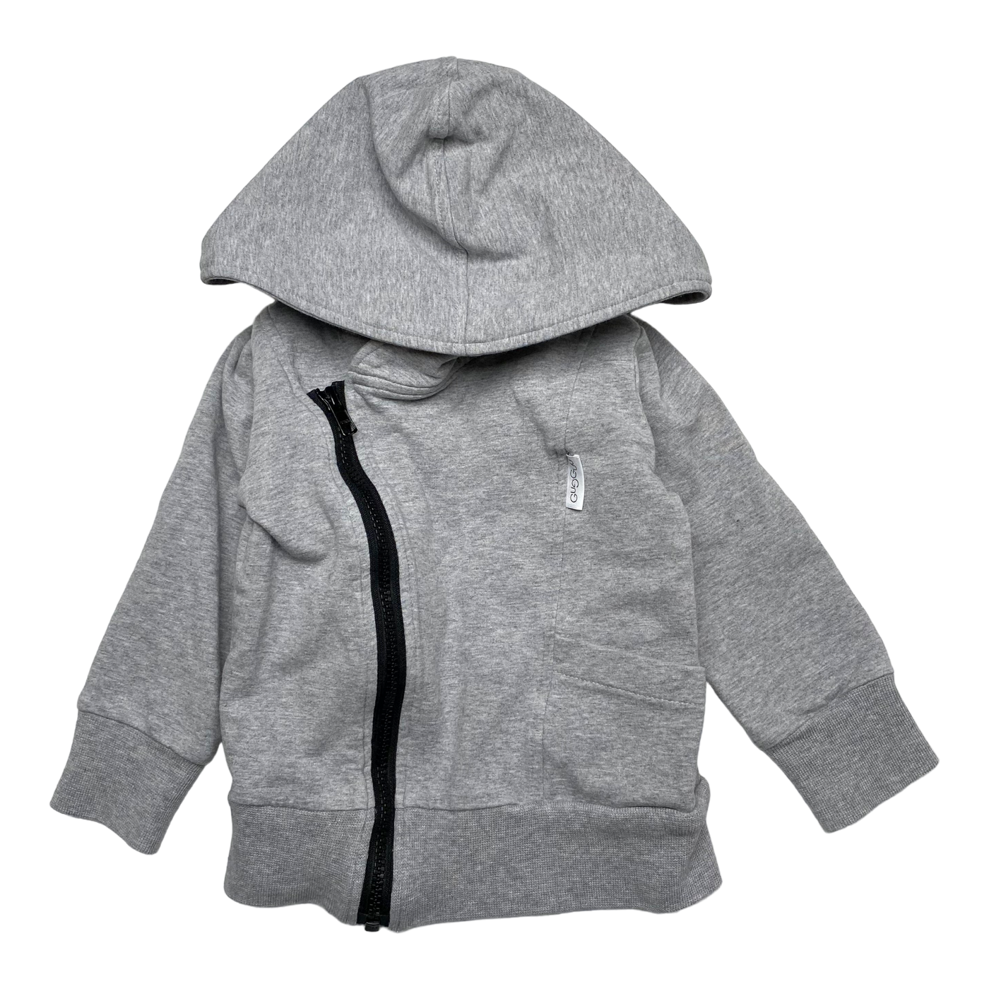 Gugguu zipper hoodie, grey | 86cm