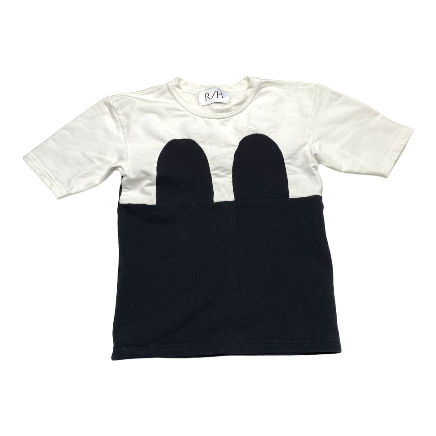 R/H mickey t-shirt, black and white | kid 80/100cm