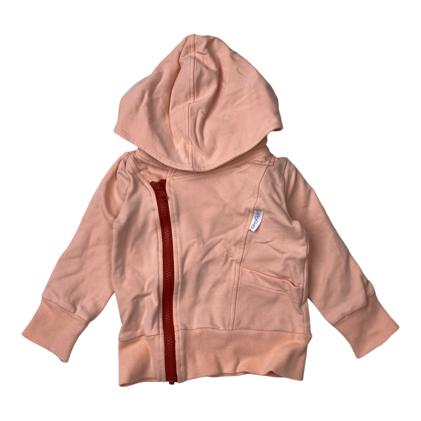 Gugguu zipper hoodie, peach | 80cm