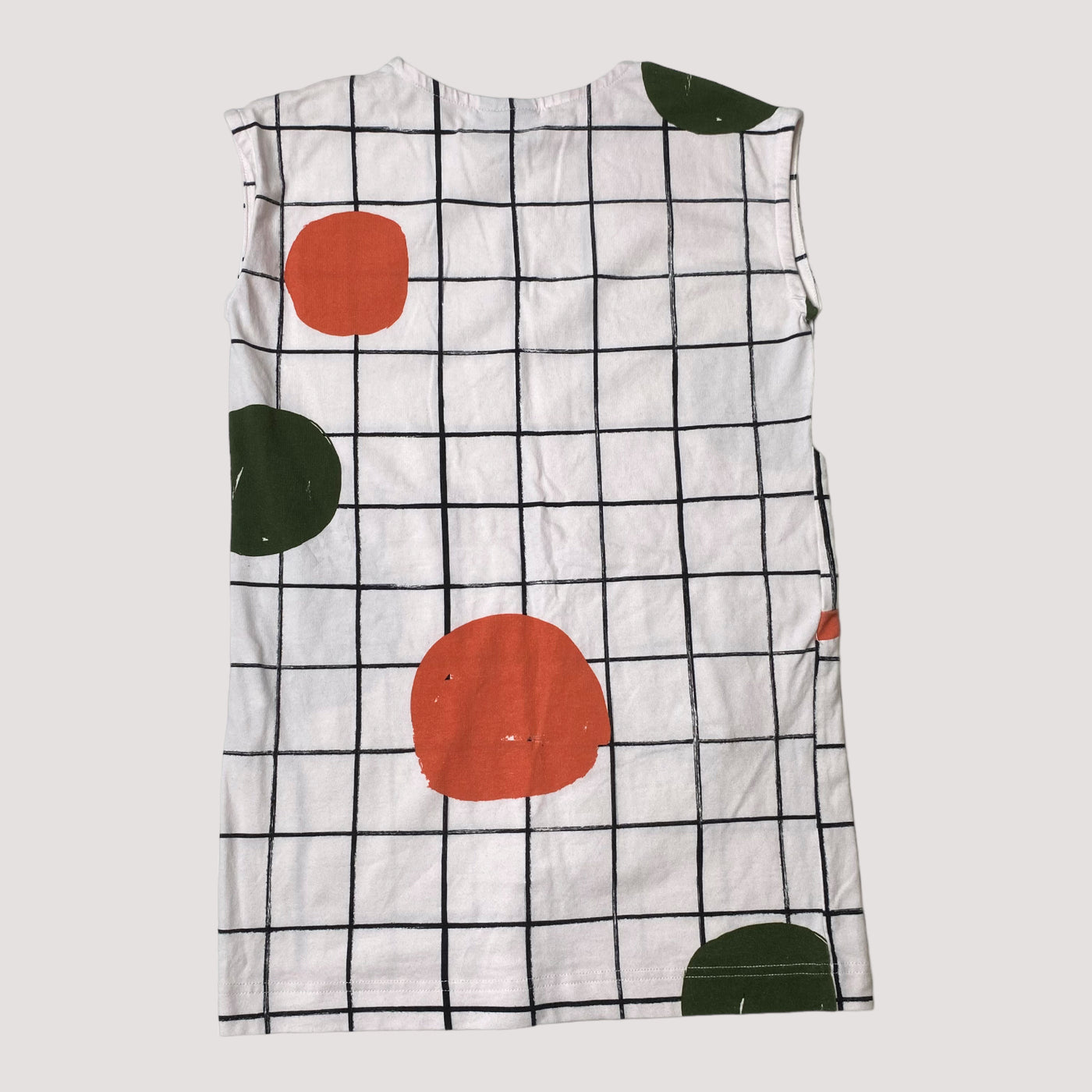 Papu boxy dress, grid | 110/116cm