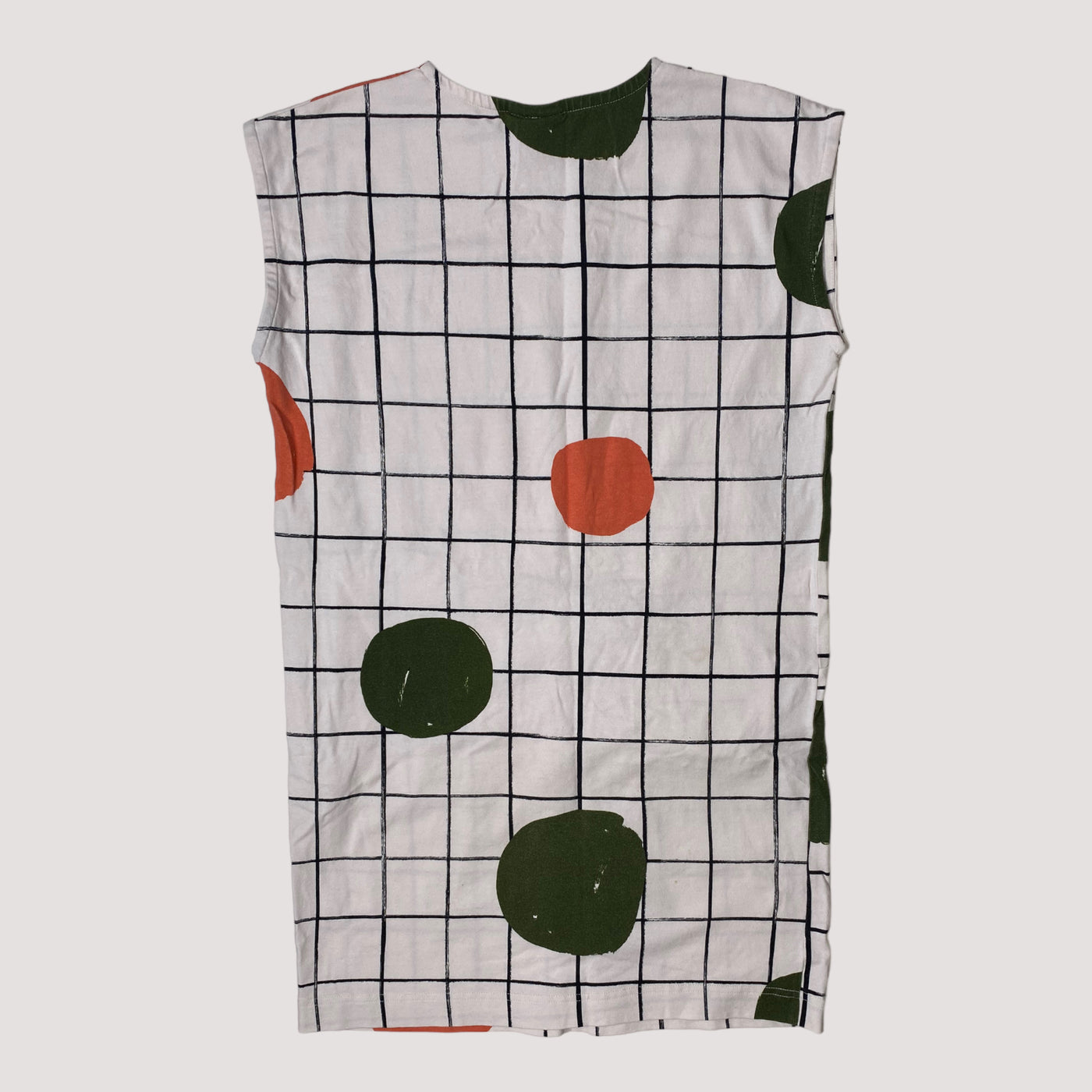 Papu sleeveless dress, grid | 134/140cm