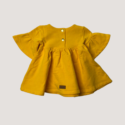 Metsola sweat dress, canary | 74/80cm