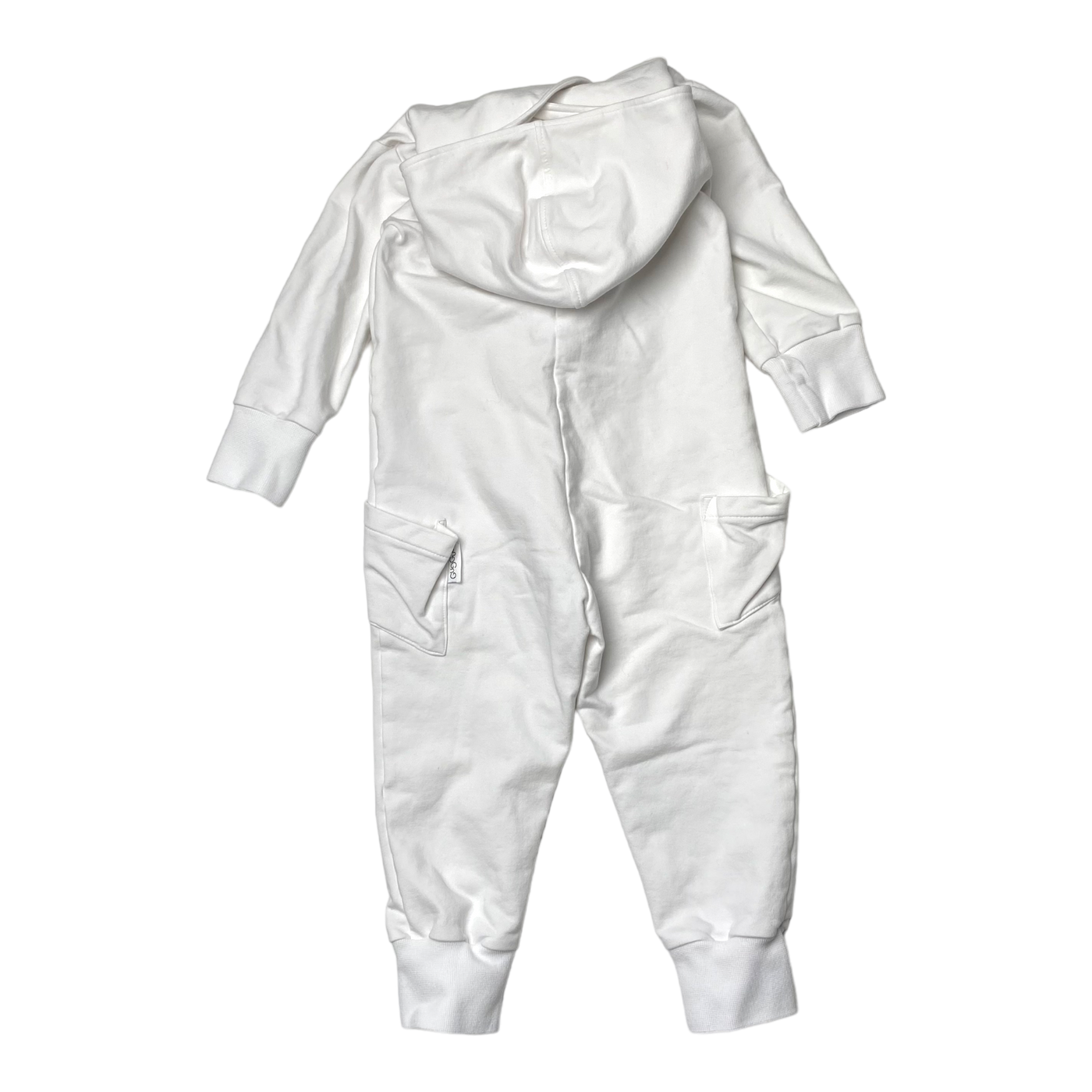 Gugguu sweat jumpsuit, white | 92cm