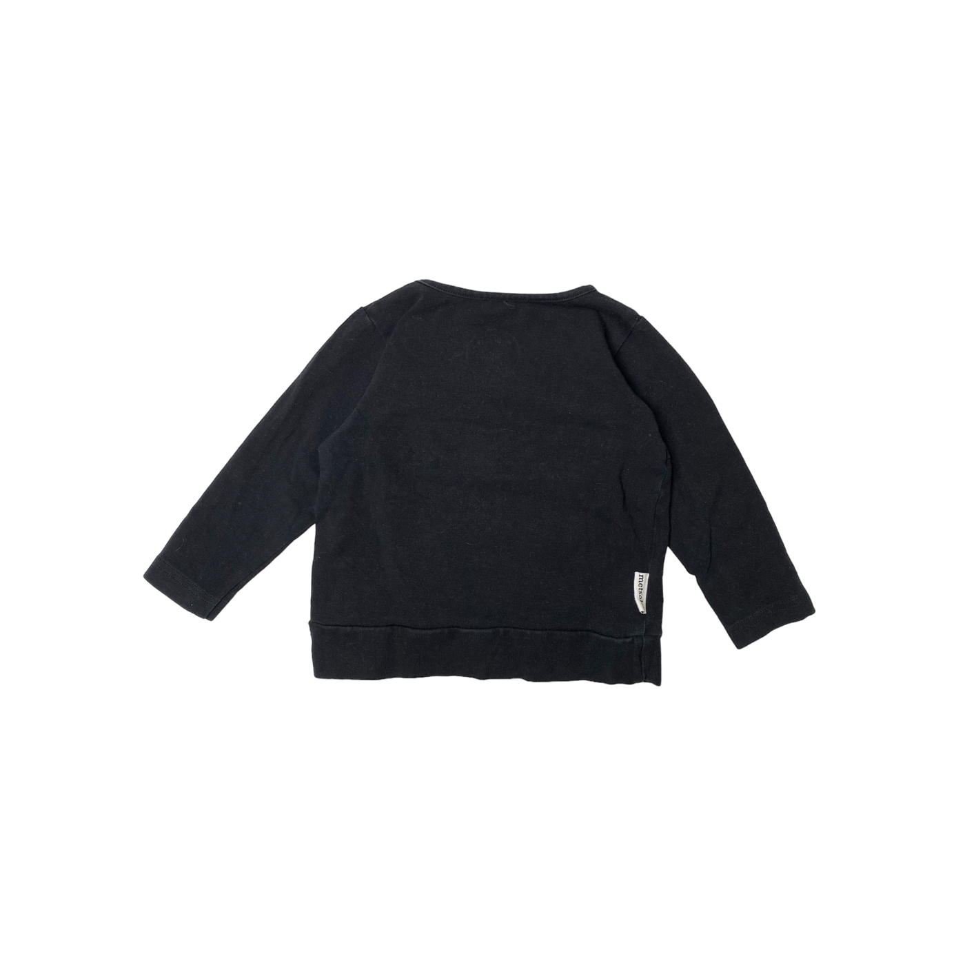 Metsola zipper shirt, black | 74/80cm