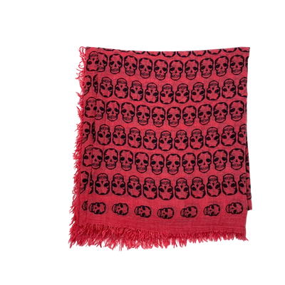 Zadig & Voltaire skull scarf, hot pink