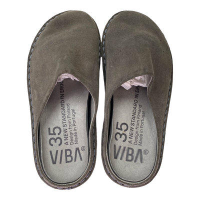 VIBAe Roma suede slippers, grey | 35