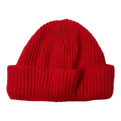 Metsola knitted merino beanie, red | 6-8y