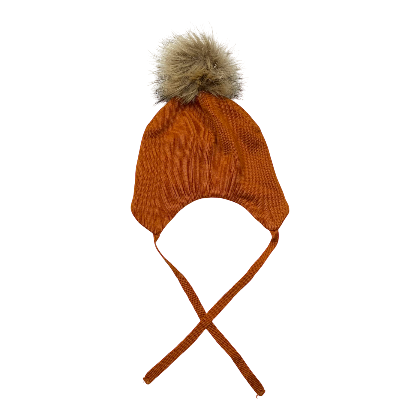 Gugguu merino furry beanie, orange | 55/56cm