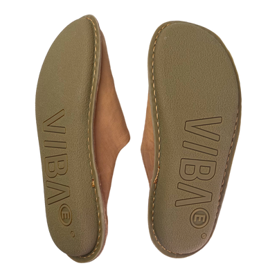 VIBAe Roma leather slippers, fawn tan | 46