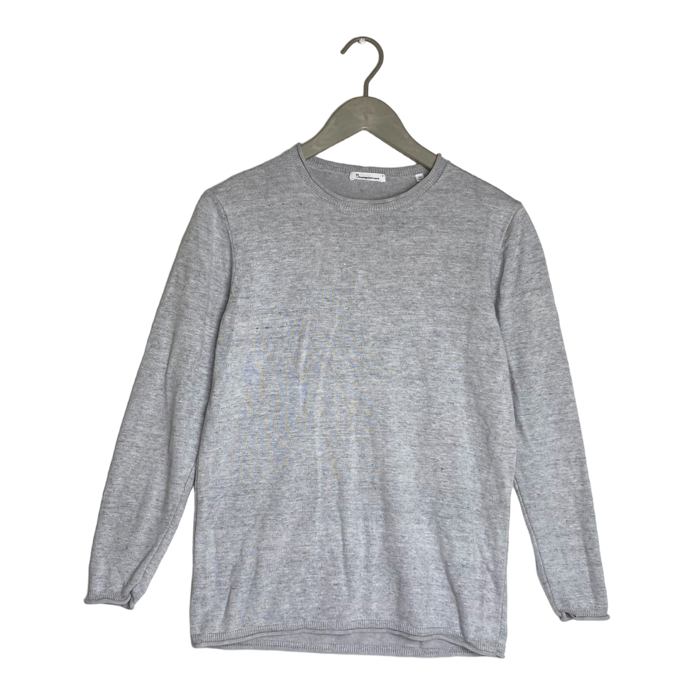 Knowledge Cotton knitted shirt, melange grey | woman S