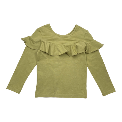 Gugguu frill shirt, olive | 86cm