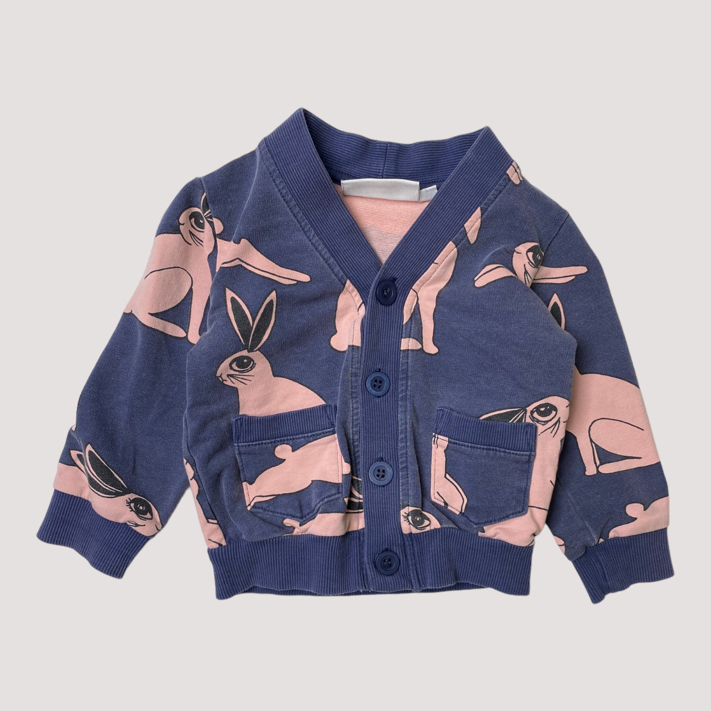 sweat cardigan, bunny | 68/74cm