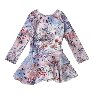 Gugguu frilla dress, flower | 92cm