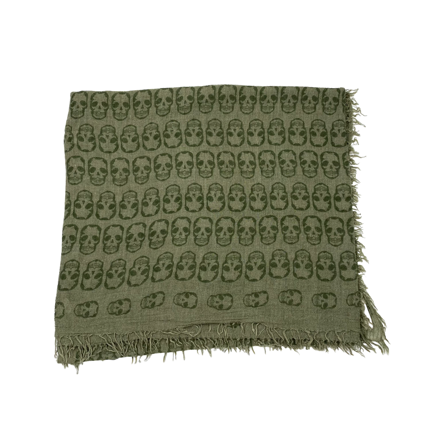 Zadig & Voltaire skull scarf, hunter green