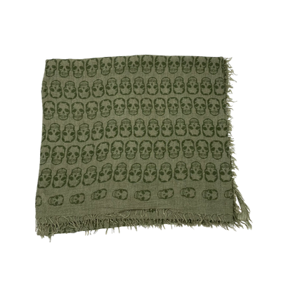 Zadig & Voltaire skull scarf, hunter green