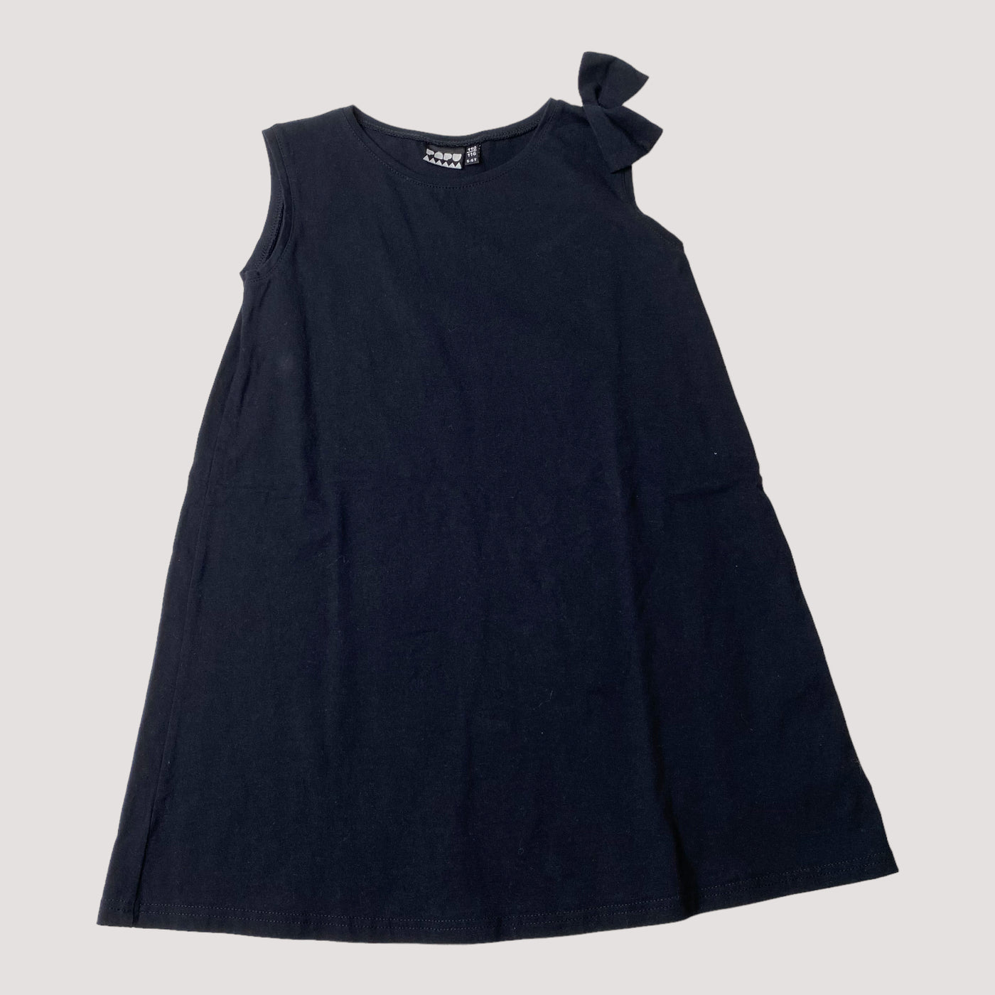 sleeveless bow dress, black | 110/116cm