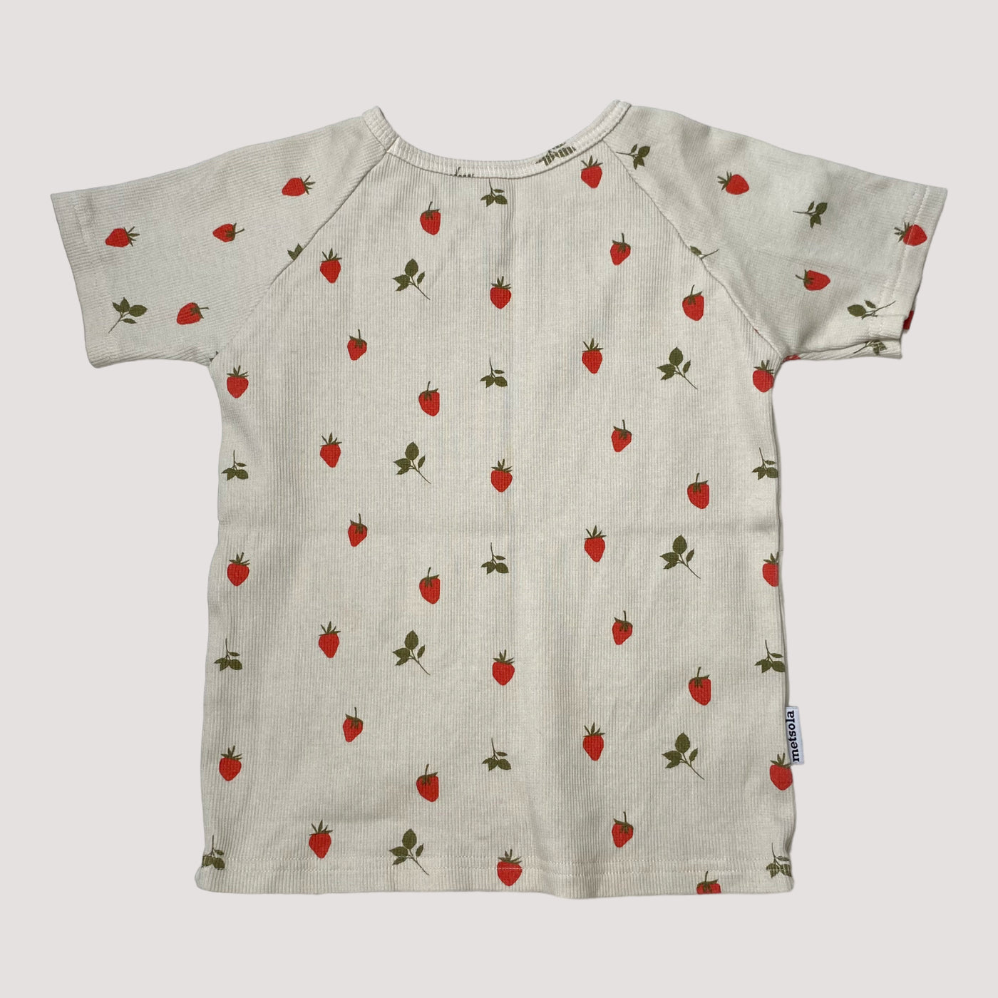rib t-shirt, strawberry | 116cm