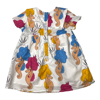 Mini Rodini woven dress, seahorse | 80/86cm