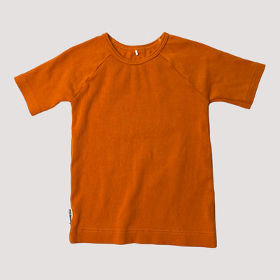 rib t-shirt, orange | 116cm
