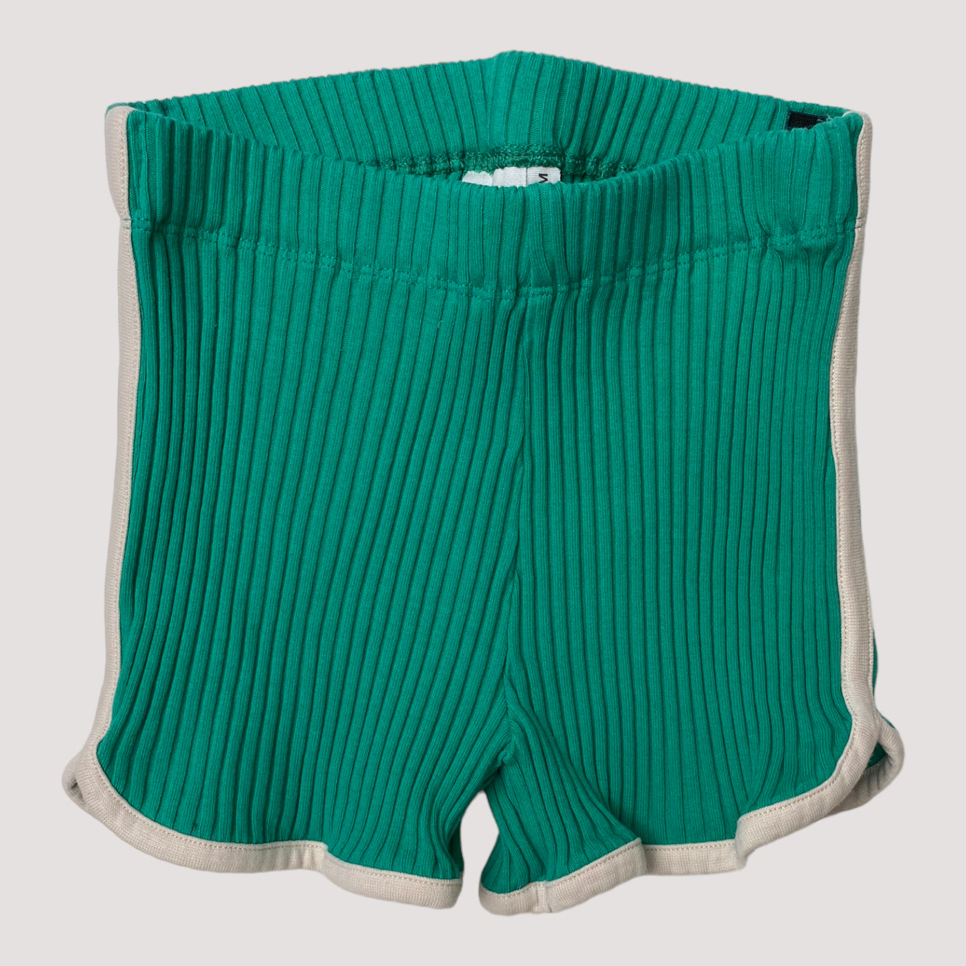 Mainio rib shorts, green | 122/128cm