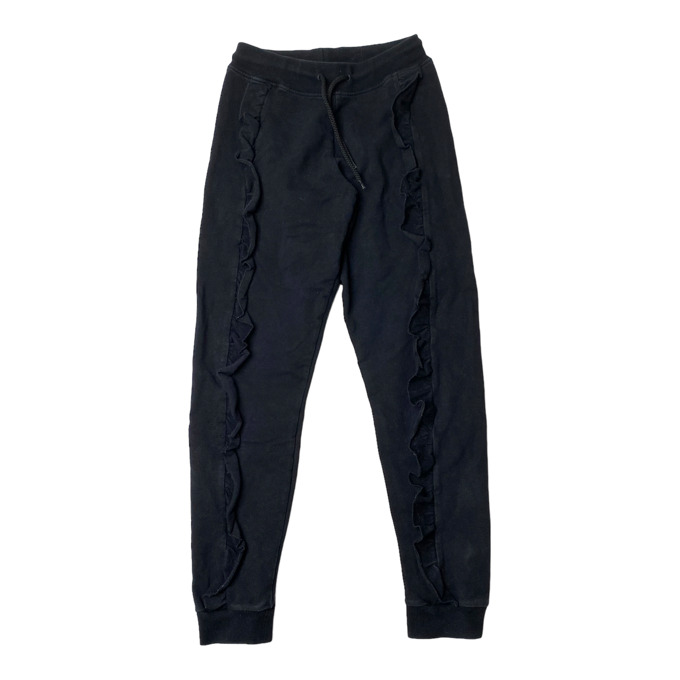 Gugguu frill sweatpants, black | 140cm