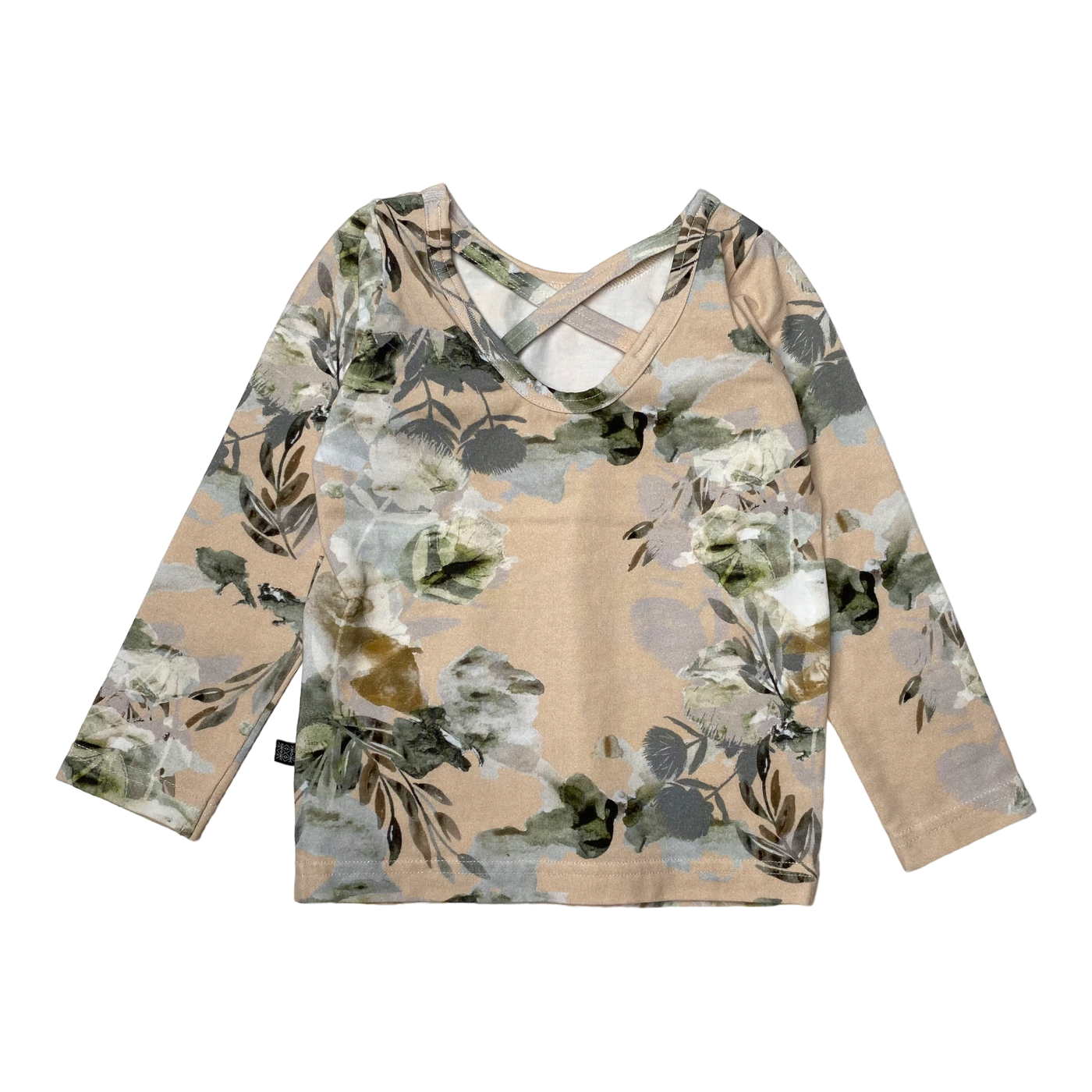 Kaiko cross shirt, flower | 80cm