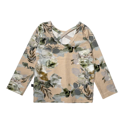 Kaiko cross shirt, flower | 80cm