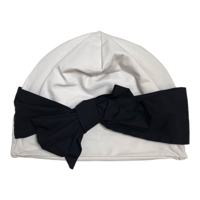 Papu bow beanie, black/white | adult M