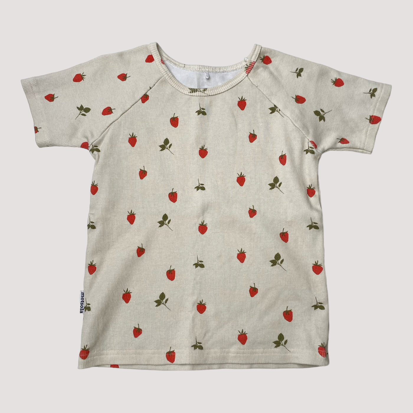rib t-shirt, strawberry | 116cm