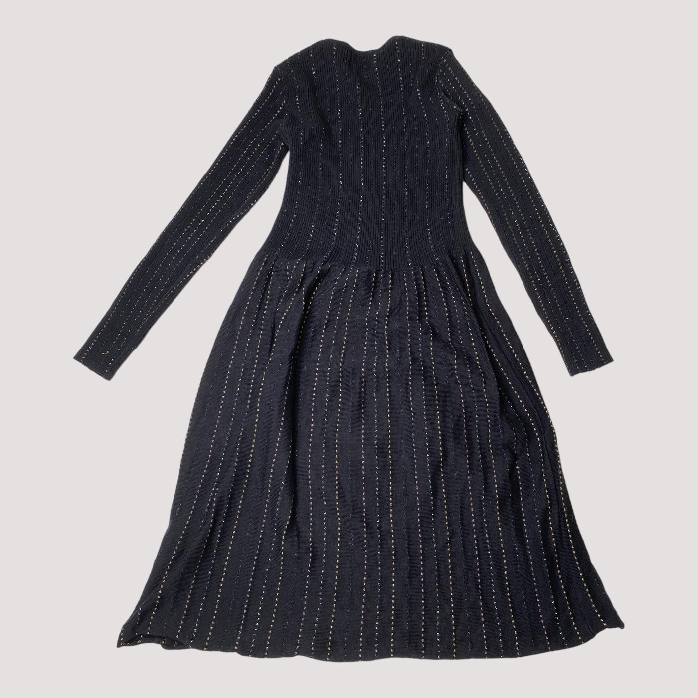 knitted dress, glitter stripes | 146/152cm