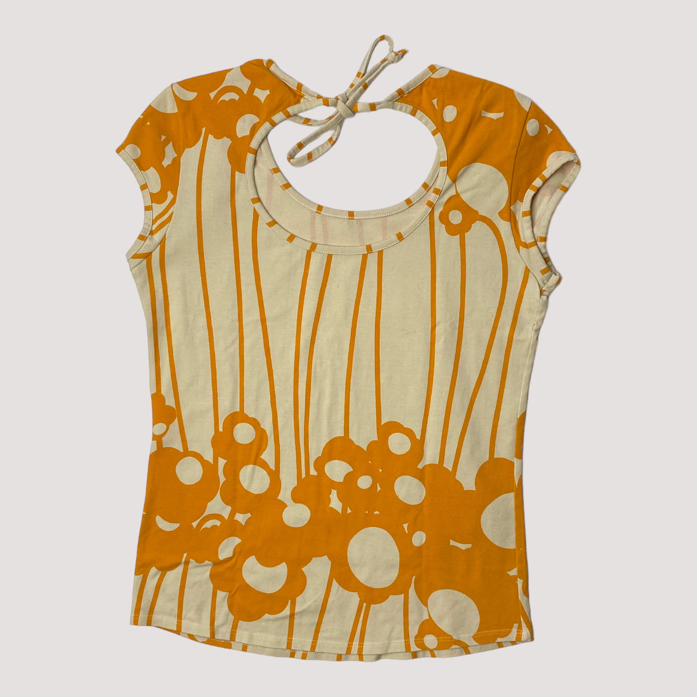 Marimekko t-shirt, beige/orange| women S