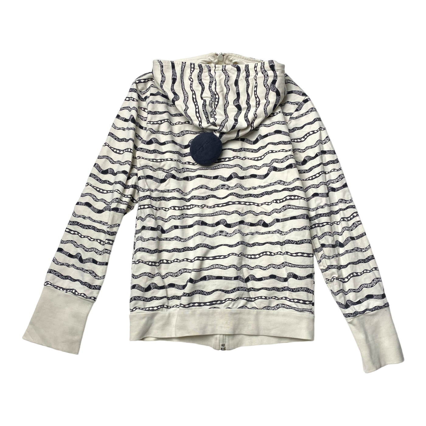 Aarre zipper sweat hoodie, black & white | 140cm