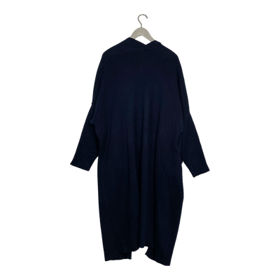 Papu long split cardigan, midnight blue | women M/L