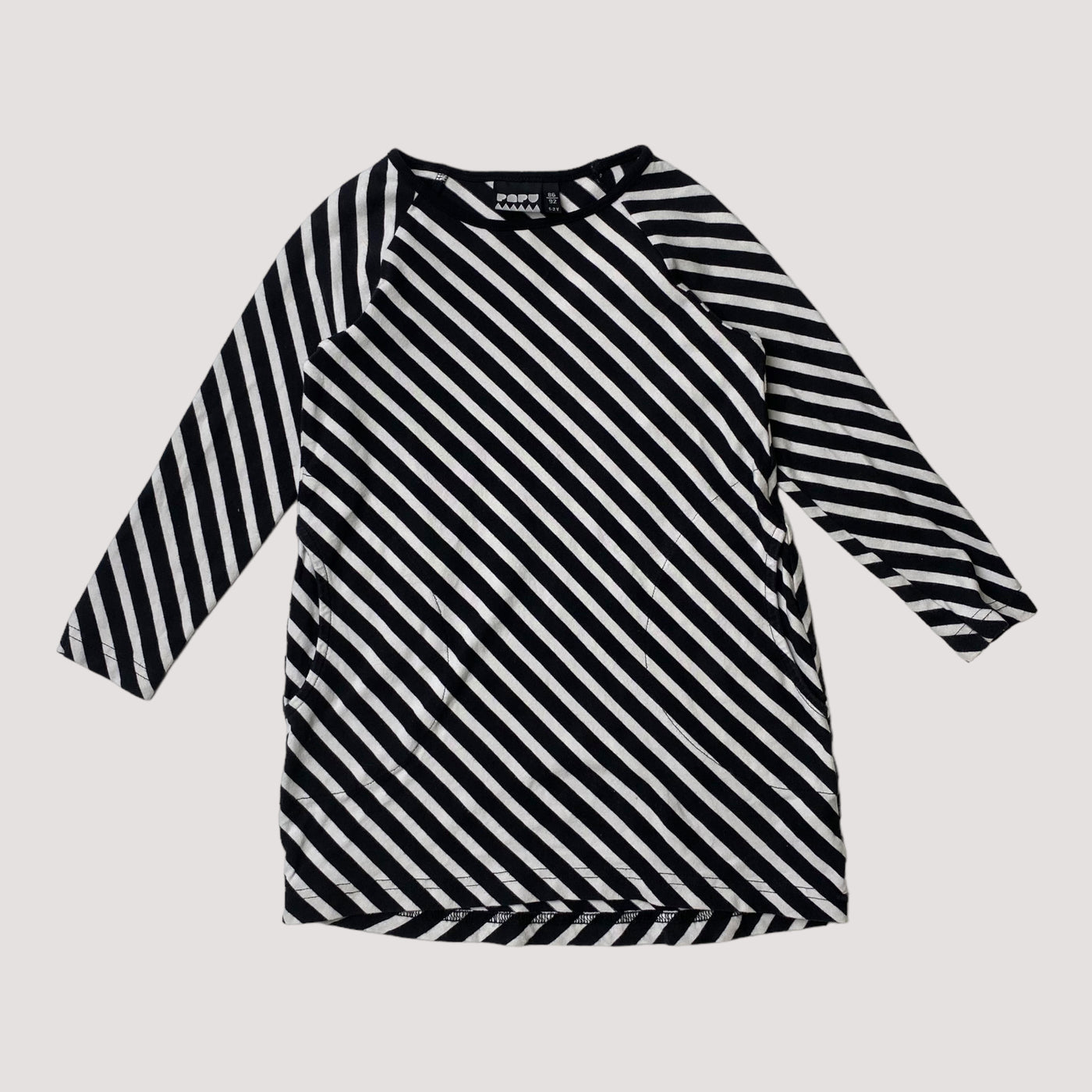 Papu tricot dress, striped | 86/92cm