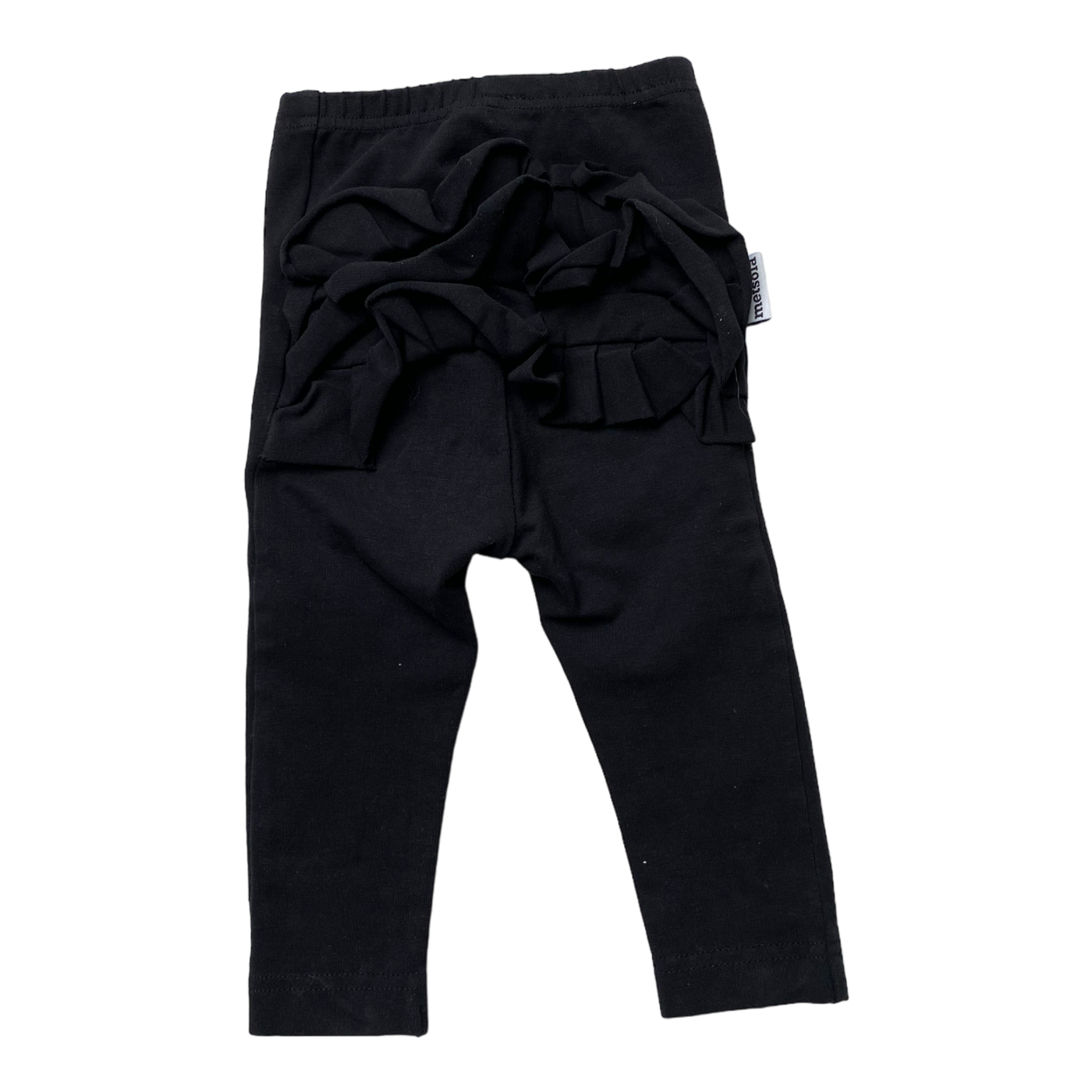 Metsola frill leggings, black | 68cm