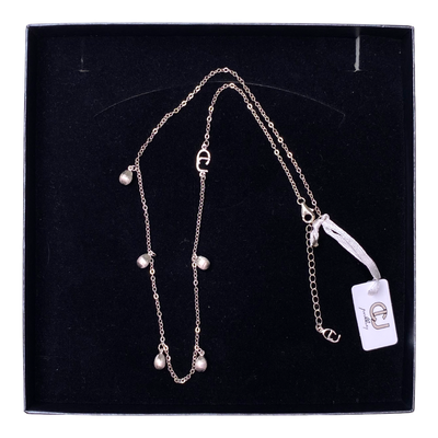 CU jewellery drop short necklace, silver | onesize