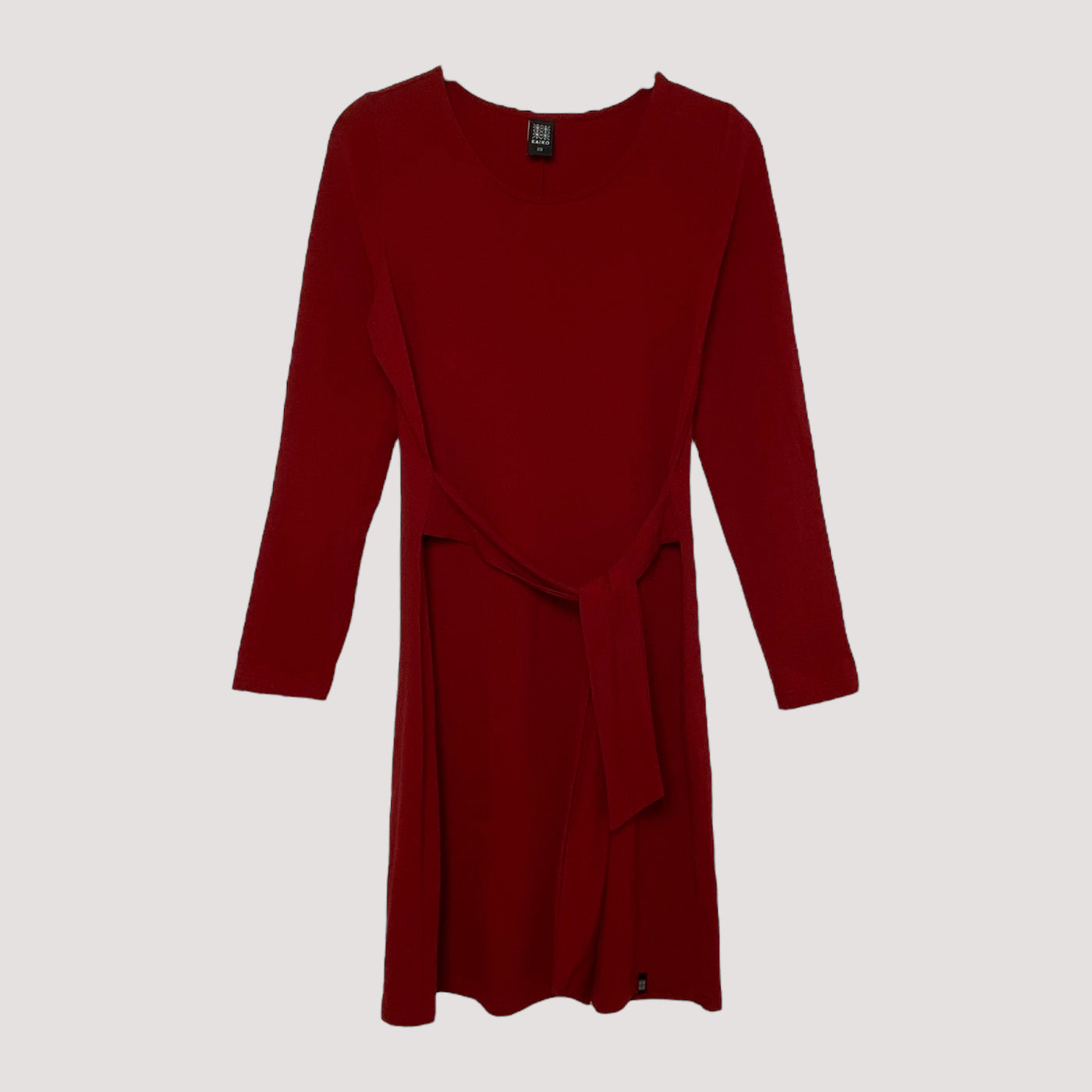 belted dress, dark red | women XS