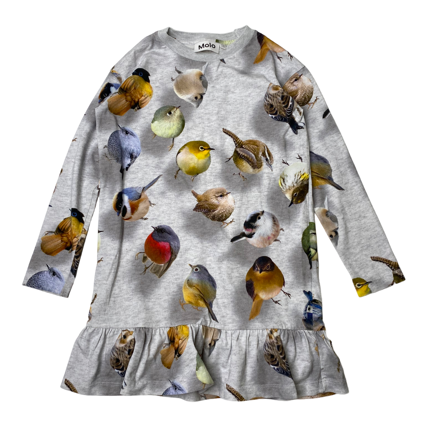 Molo tunic dress, bouncing birds | 110/116cm