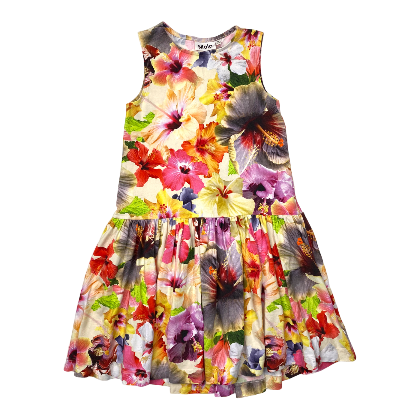 Molo sleeveless dress, flowers | 134/140cm