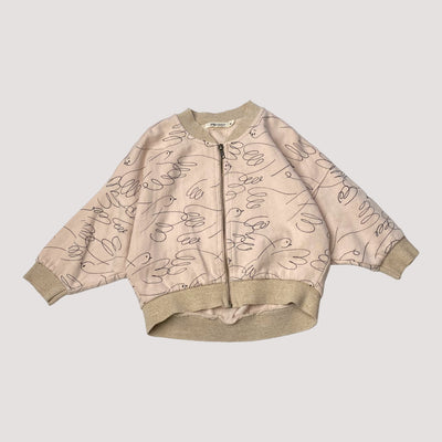 zip sweatshirt, bird | 110cm