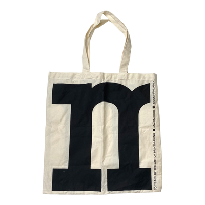 Marimekko canvas logo bag, black/white | onesize