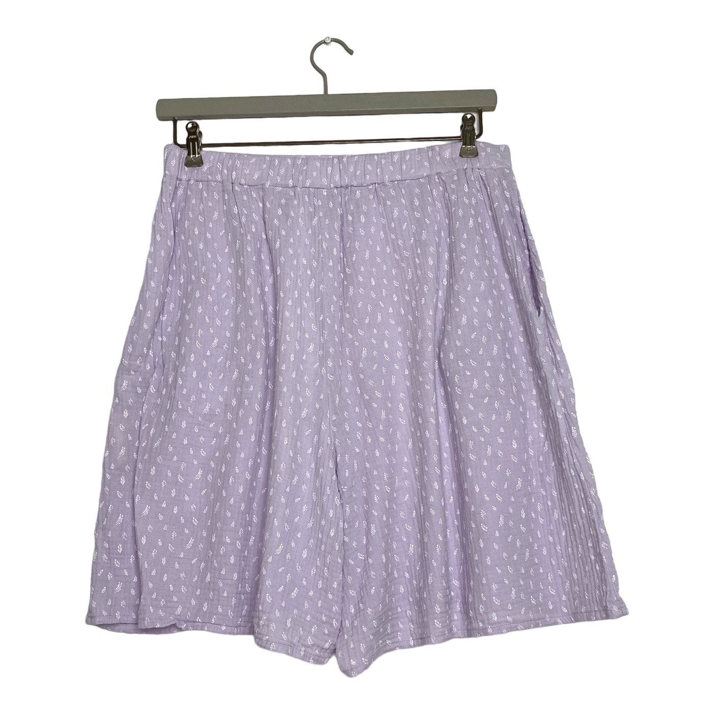 Kaiko wide leg muslin shorts, clover blossom | woman L