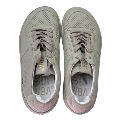 VIBAe London Bio leather sneakers, light grey | 36