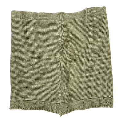 Metsola knitted cotton tube scarf, tea green | onesize