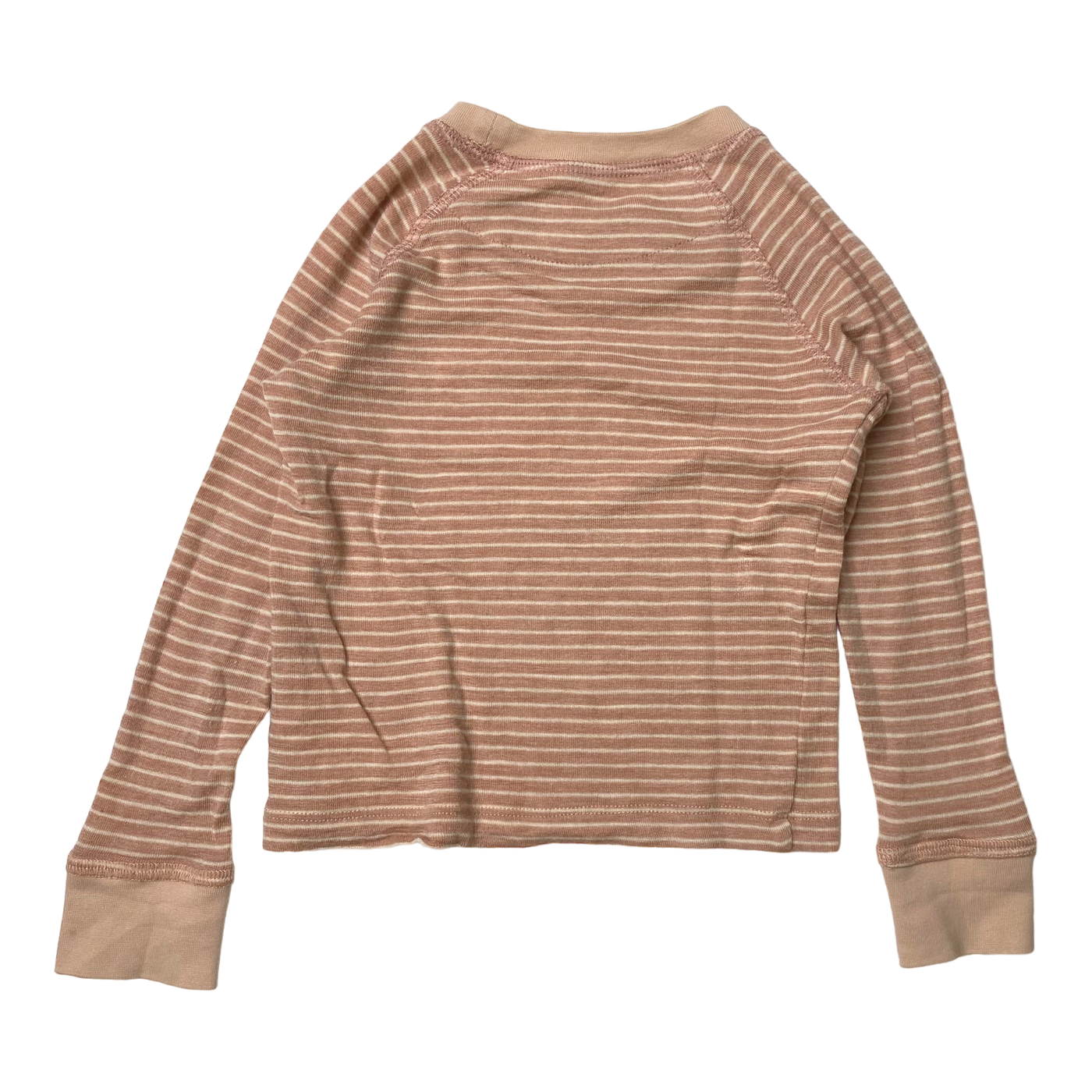 Mini A Ture merino shirt, pink stripe | 104cm