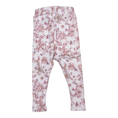 Gugguu rib leggings, flower | 68cm